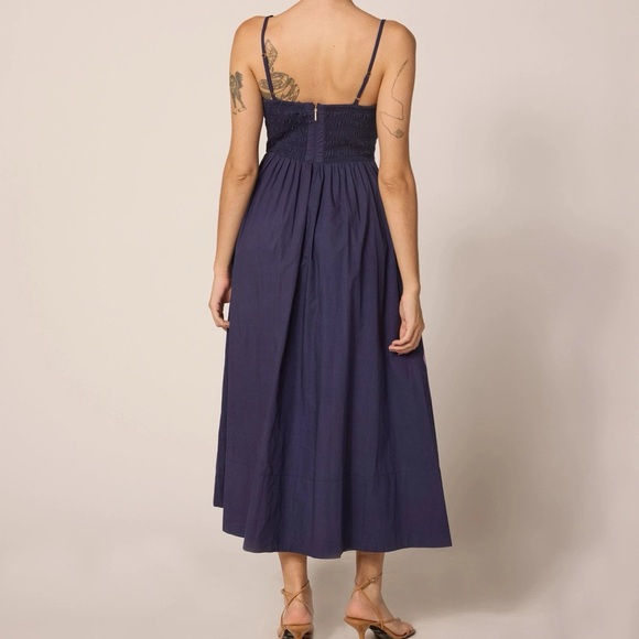 Cleobella Riley Ankle Dress in Moresco Navy Print - Picture 4 of 8